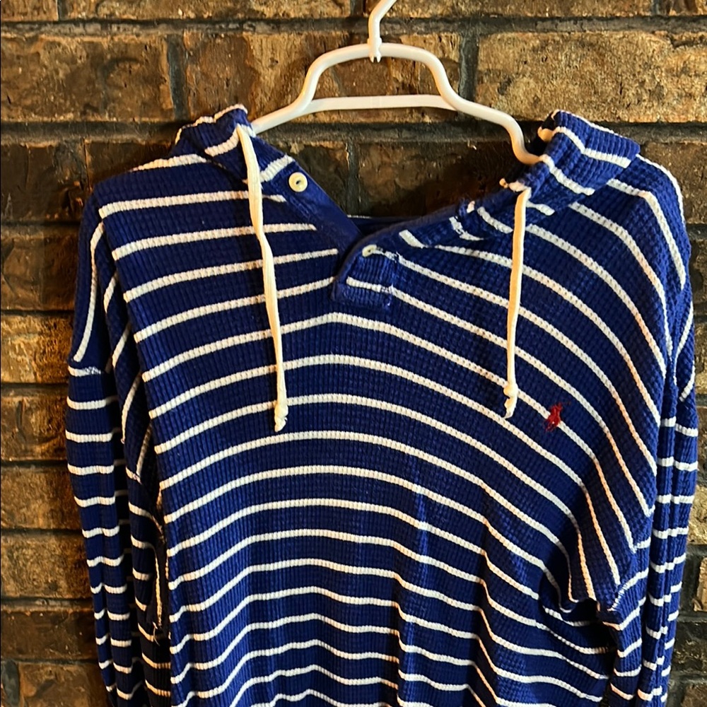 Striped Blue and White Men's Sweater